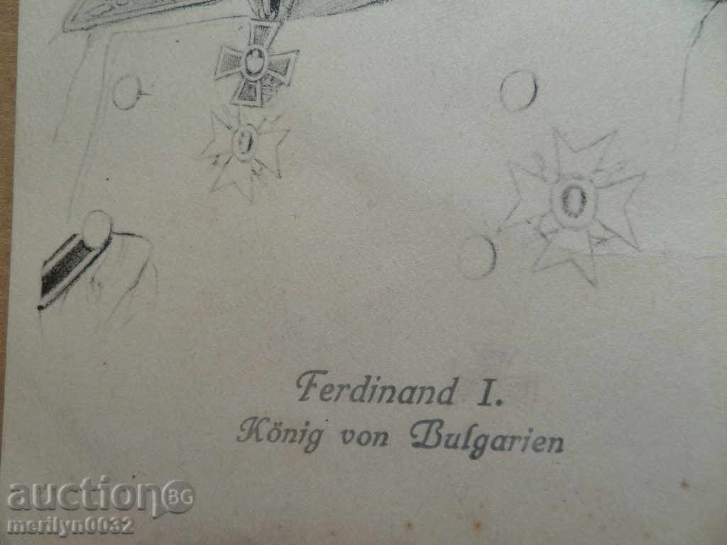 Delivery of Old postcard picture with King Ferdinand photography Delivery of Old postcard picture with King Ferdinand photography