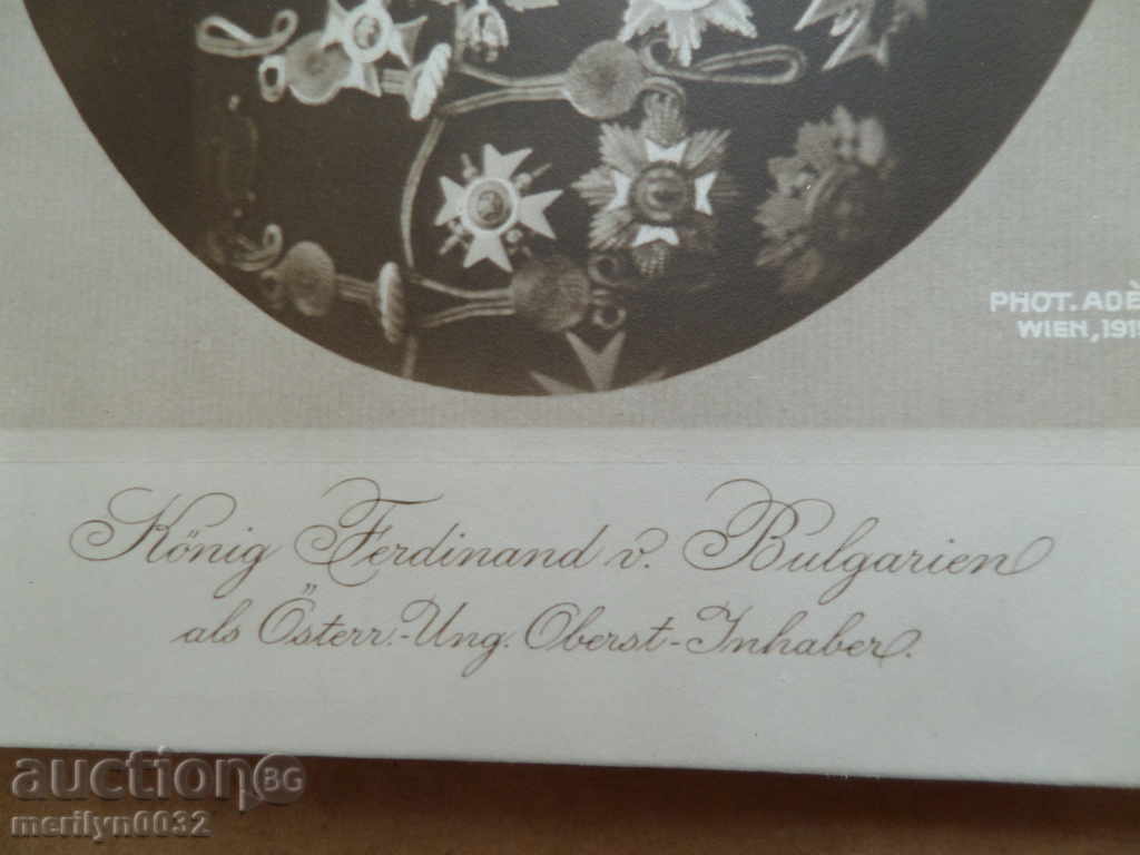 Auction Old postcard picture with King Ferdinand photography Auction Old postcard picture with King Ferdinand photography