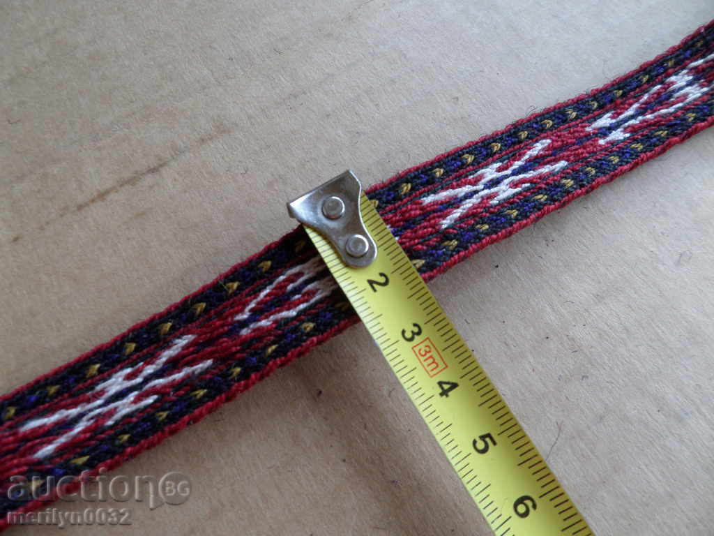 An old hand-woven belt from the beginning of the 20th century wears a length of 2.9 meters with price 95.00 BGN | € 48.57 An old hand-woven belt from the beginning of the 20th century wears a length of 2.9 meters with price 95.00 BGN | € 48.57