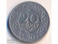 Poland 20 Gross 1923, nickel