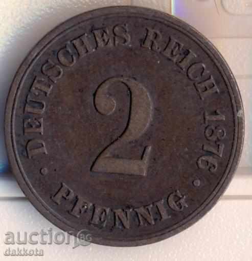 Germania 2 pfennig 1876v Germania 2 pfennig 1876v