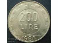 Ιταλία - 200 λίρες το 1988.