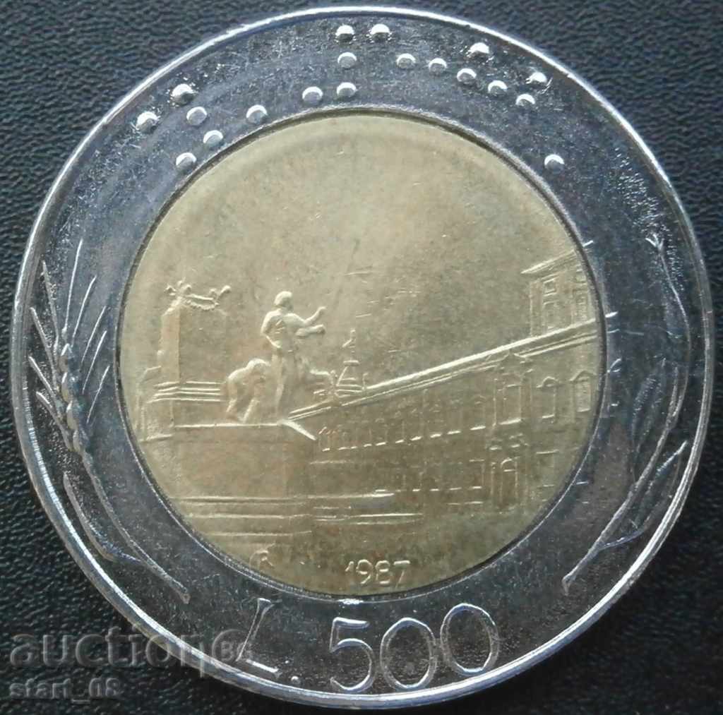 Ιταλία - 500 λίρες το 1987.
