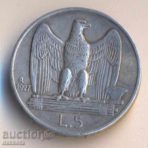 Ιταλία 5 λίρες το 1927