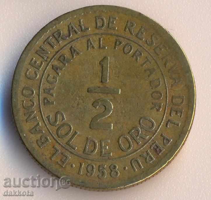 Перу 1/2 сол де оро 1958 година