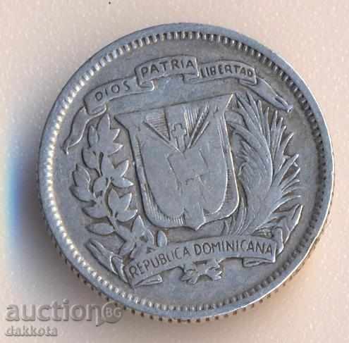 Δομινικανή Δημοκρατία 10 centavos 1937, ασήμι