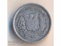 Republica Dominicană 10 centavos 1937, argint