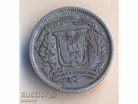 Dominican Republic 10 centavos 1937, silver
