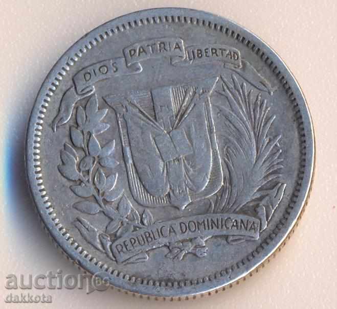 Δομινικανή Δημοκρατία 25 centavos 1944, 400 χιλιάδες. TIR