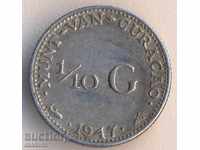 Кюрасао 1/10 гулден 1947 година, сребро