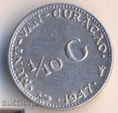Кюрасао 1/10 гулден 1947 година, сребро