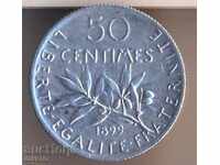 Γαλλία 50 centimes 1899, ασημένιο, την ποιότητα
