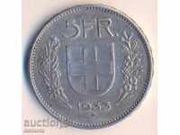 Switzerland 5 Francs 1933