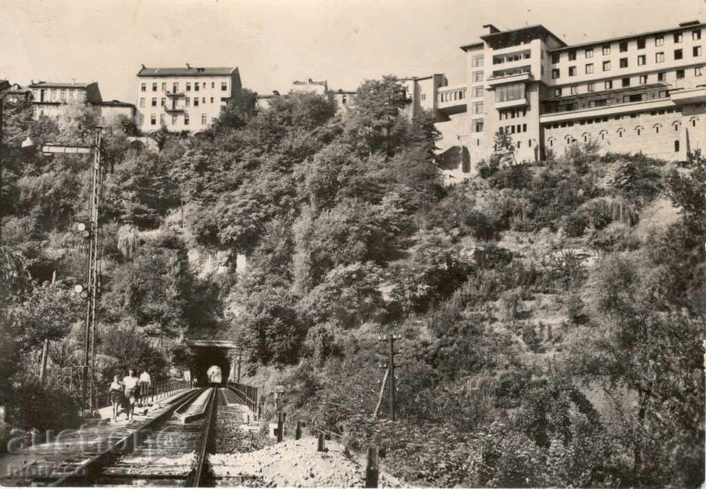 Old postcard - Tarnovo, View from the A-82 tunnel