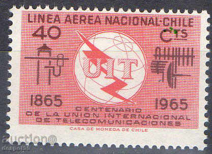 1965. Chile. Airmail - 100 years since the establishment of the ITU
