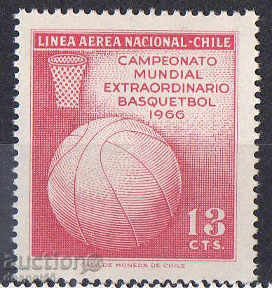 1966. Chile. Airmail - Campionatul Mondial de baschet.