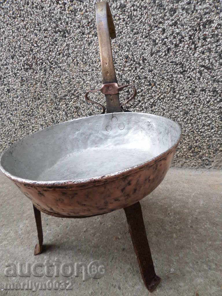 Παλιά κατσαρόλα χαλκού, χαλκού, δίσκος, δοχείο χαλκού - 6 Παλιά κατσαρόλα χαλκού, χαλκού, δίσκος, δοχείο χαλκού - 6