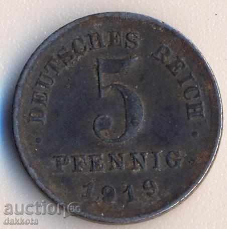 Германия 5 пфенига 1919, желязо