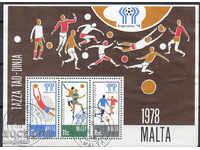 1978. Malta. Cupa Mondială de Fotbal - Argentina + Block.