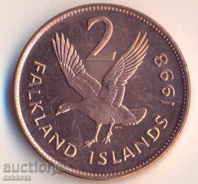 Falkland Islands 2 cents 1998