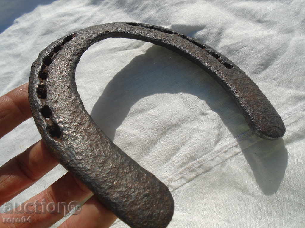 HUGE FORGED HORSESHOE FROM HORSE - HEAVY TRUCK with price 18.00 BGN | € 9.20 HUGE FORGED HORSESHOE FROM HORSE - HEAVY TRUCK with price 18.00 BGN | € 9.20