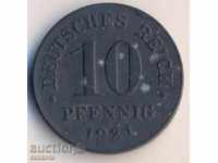 Germany 10 pf 1921, zinc