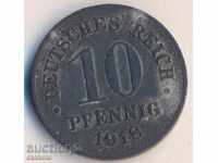 Германия 10 пфенига 1918, цинк