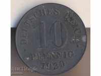 Германия 10 пфенига 1920, цинк