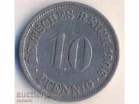 Germania 10 pfenigi 1906f
