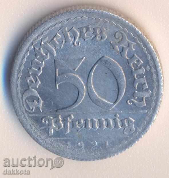 Германия Ваймарска република 50 пфенига 1921e