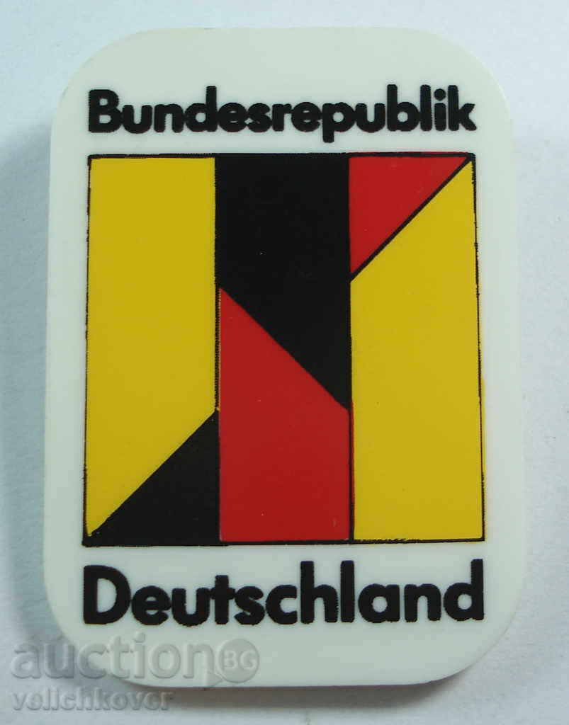 15505 Δυτική Γερμανία πινακίδα με τα χρώματα της εθνικής σημαίας