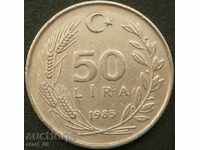 Turkey 50 pounds 1985