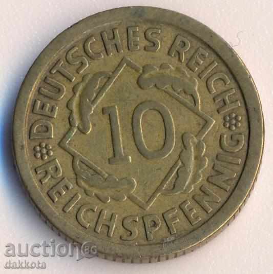 Γερμανία 10 reyhspfeniga 1925f