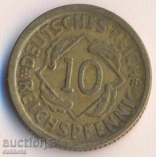 Германия 10 рейхспфенига 1924d