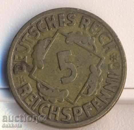 Германия 5 рейхспфенига 1924j