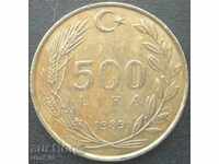 Турция 500 лири 1989