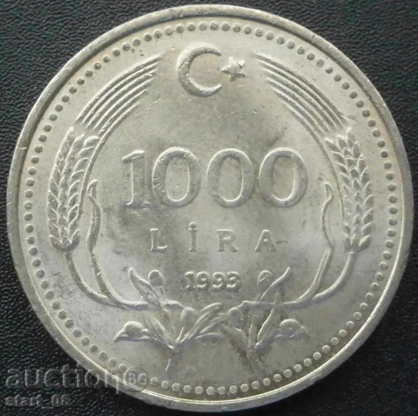 Турция 1000 лири 1993