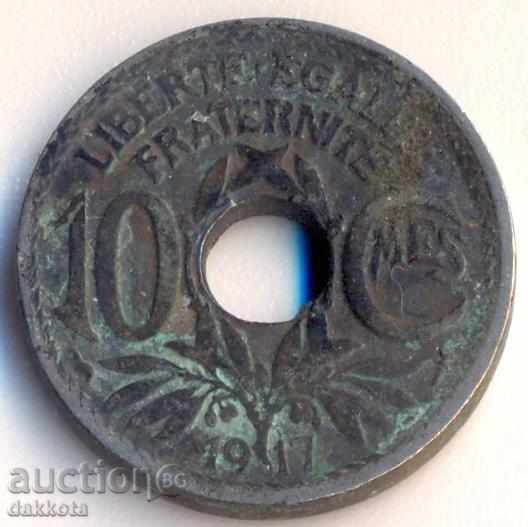 Franța 10 centime 1917