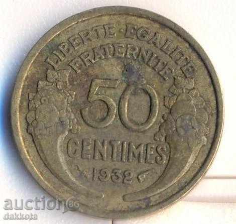 Франция 50 сантима 1932 година