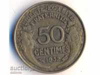 Франция 50 сантима 1932 година