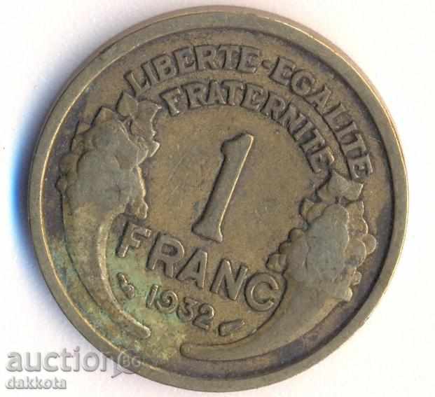 Франция 1 франк 1932 година