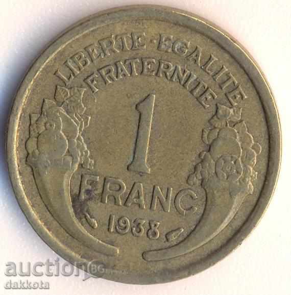 Франция 1 франк 1938 година