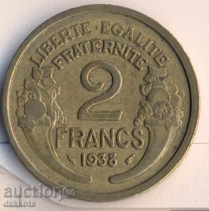 Franța 2 franci în 1938