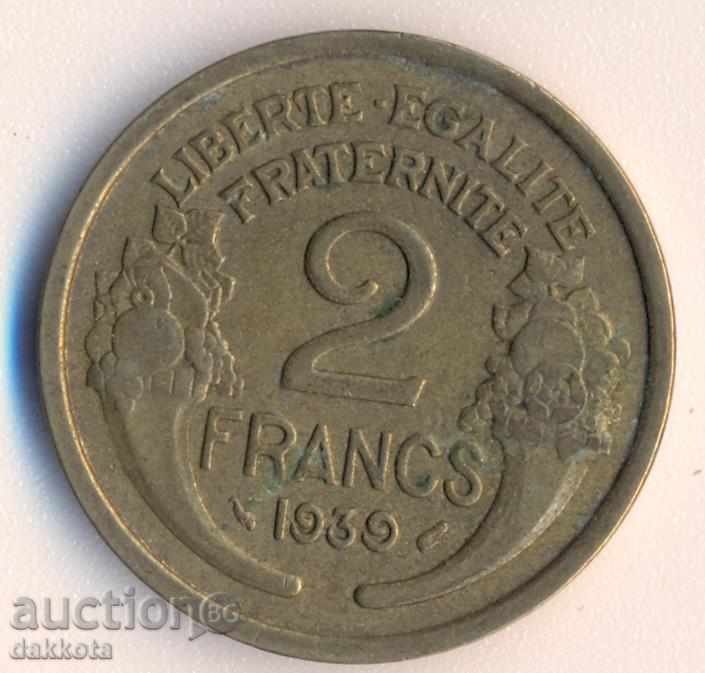 Franța 2 franci în 1939