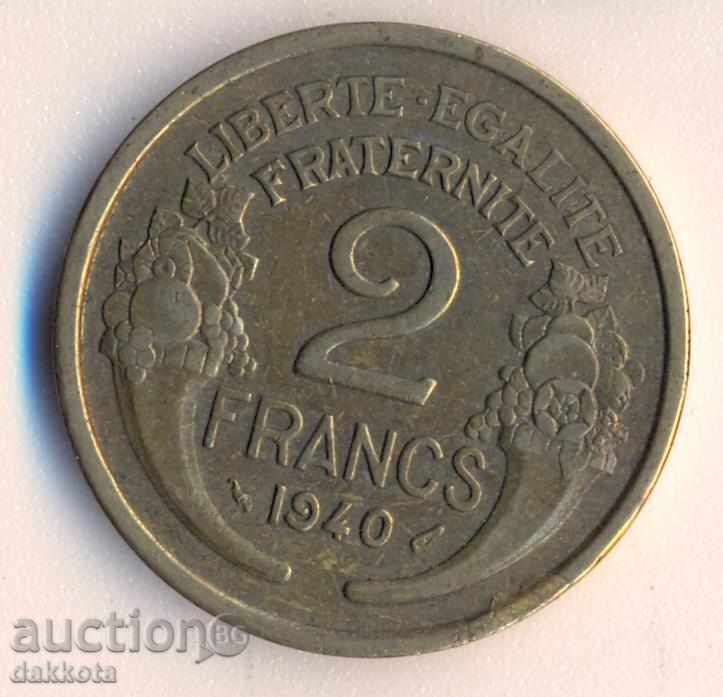 Франция 2 франка 1940 година