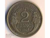 Franța 2 franci în 1940