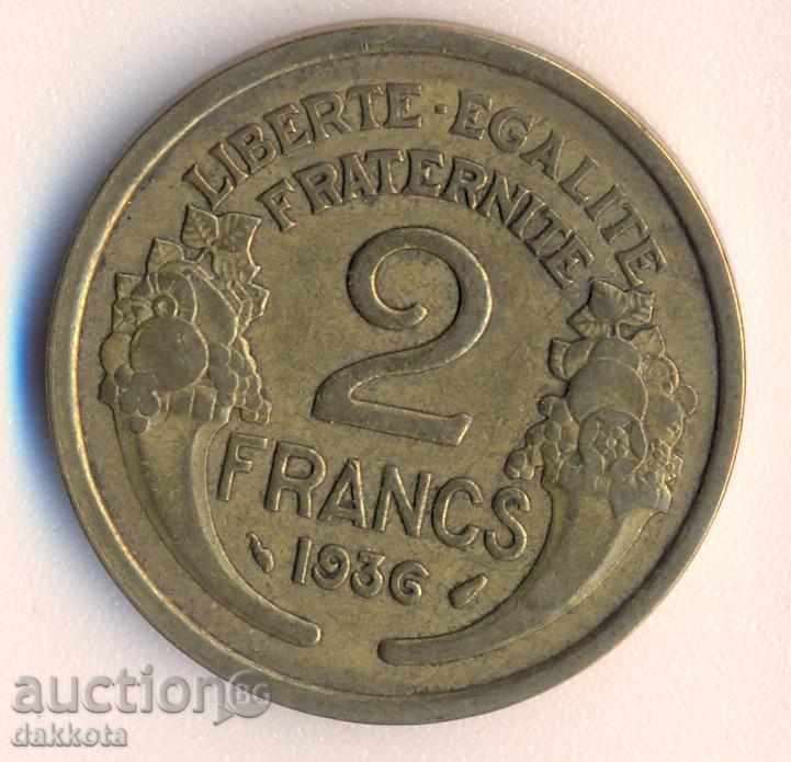 Franța 2 franci în 1936