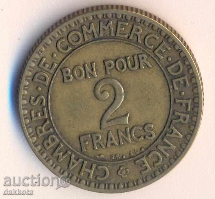 Франция 2 франка 1922 година