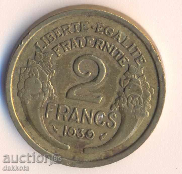 Franța 2 franci în 1939