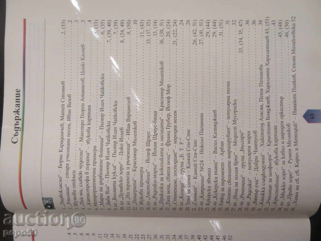 Auction MUSIC for the 1st grade - 2002 Auction MUSIC for the 1st grade - 2002